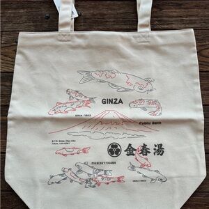 UNIQLO Ginza Koi Fish Canvas Tote Bag from Japan